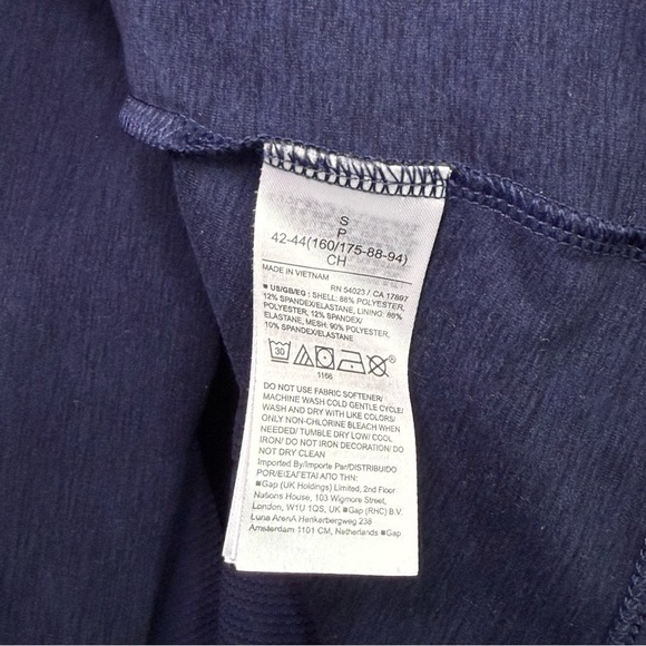 GapFit Brushed Jersey Exercise Athletic Racerback Dress, Navy Blue size S - Picture 6 of 8